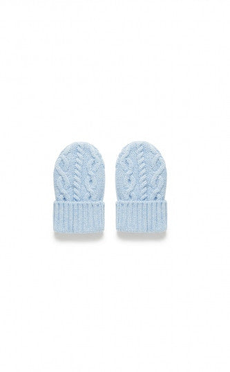 Knitted Mittens with cable detail