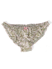 Cherry Blossom Sage Frilled Knickers