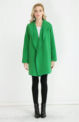 Rib Duffle Coat - Green